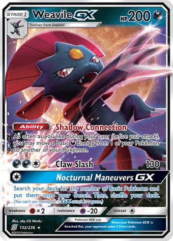 Weavile-GX Unified Minds Pokemon Card