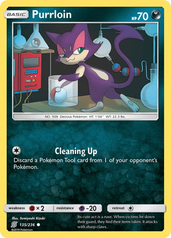 Purrloin Unified Minds Pokemon Card