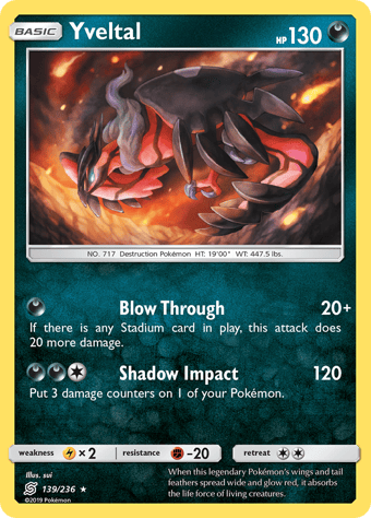 Yveltal Unified Minds Pokemon Card