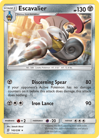 Escavalier Unified Minds Pokemon Card