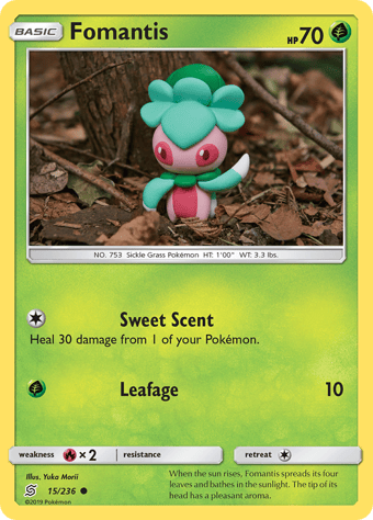 Fomantis Unified Minds Pokemon Card