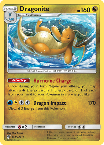 Dragonite Unified Minds Pokemon Card