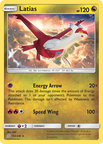 Latias Unified Minds Pokemon Card