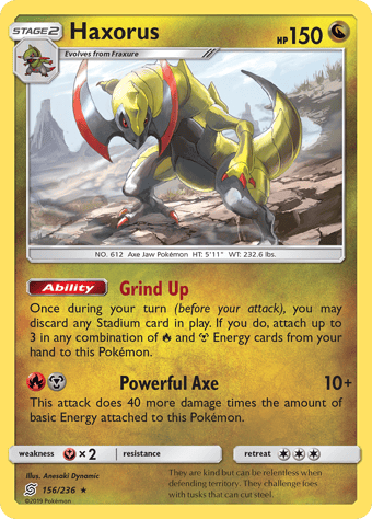 Haxorus Unified Minds Pokemon Card