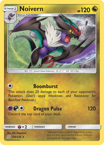 Noivern Unified Minds Pokemon Card