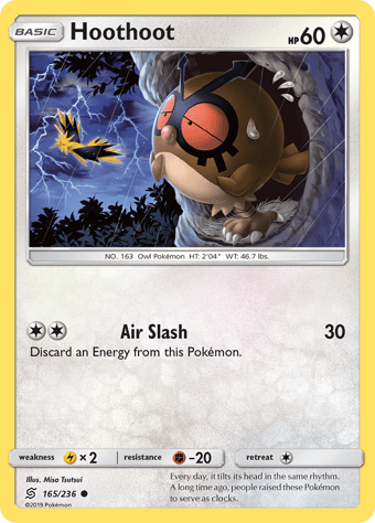 Hoothoot Unified Minds Pokemon Card