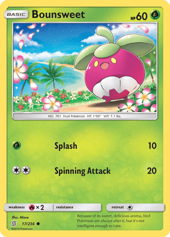 Bounsweet Unified Minds Pokemon Card