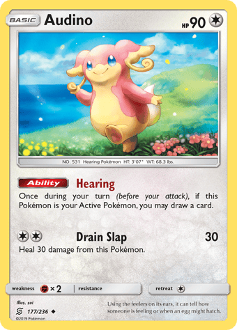 Audino Unified Minds Pokemon Card