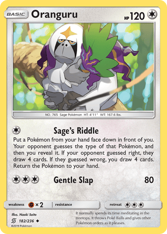 Oranguru Unified Minds Pokemon Card