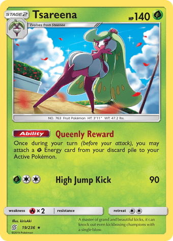 Tsareena Unified Minds Pokemon Card