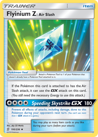 Flyinium Z: Air Slash Unified Minds Pokemon Card