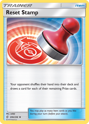 Reset Stamp Unified Minds Pokemon Card