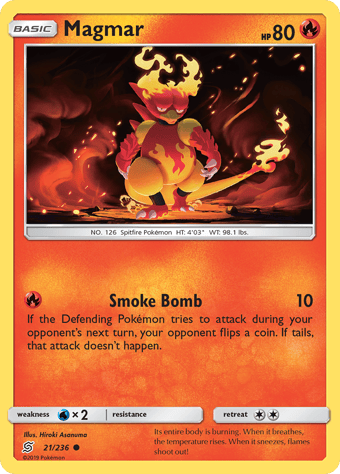 Magmar Unified Minds Pokemon Card