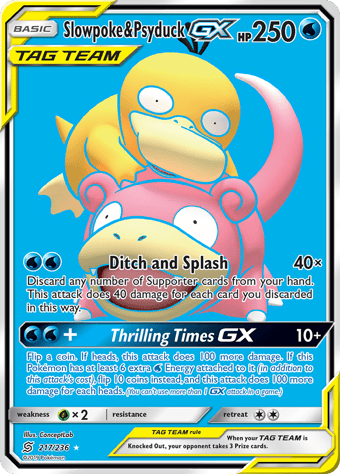 Slowpoke & Psyduck-GX Unified Minds Pokemon Card