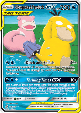 Slowpoke & Psyduck-GX Unified Minds Pokemon Card