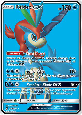 Keldeo-GX Unified Minds Pokemon Card