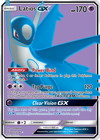 Latios-GX Unified Minds Pokemon Card