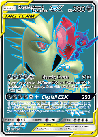 Mega Sableye & Tyranitar-GX Unified Minds Pokemon Card