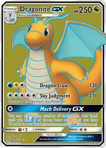 Dragonite-GX Unified Minds Pokemon Card