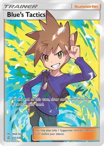 Blue's Tactics Unified Minds Pokemon Card
