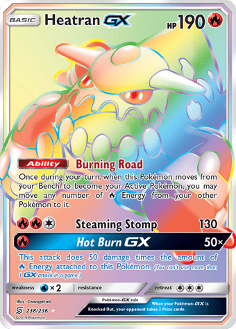Heatran-GX Unified Minds Pokemon Card