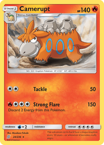 Camerupt Unified Minds Pokemon Card