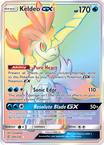 Keldeo-GX Unified Minds Pokemon Card