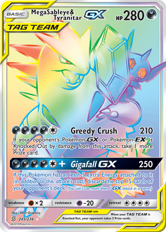 Mega Sableye & Tyranitar-GX Unified Minds Pokemon Card