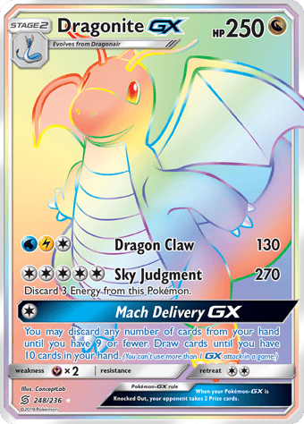 Dragonite-GX Unified Minds Pokemon Card