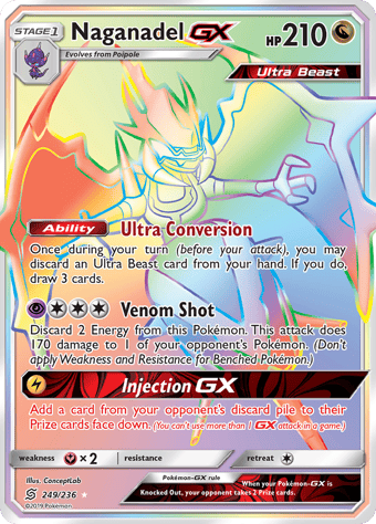 Naganadel-GX Unified Minds Pokemon Card