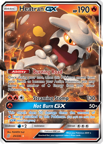 Heatran-GX Unified Minds Pokemon Card