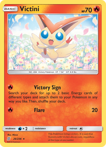 Victini Unified Minds Pokemon Card