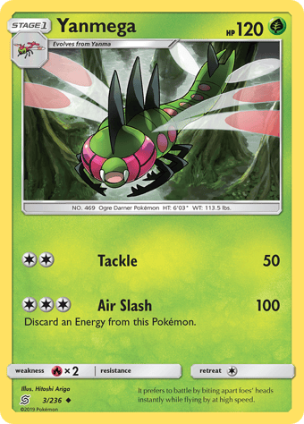 Yanmega Unified Minds Pokemon Card