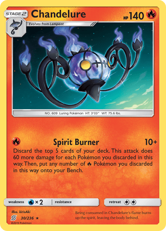 Chandelure Unified Minds Pokemon Card