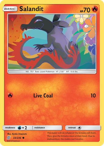 Salandit Unified Minds Pokemon Card