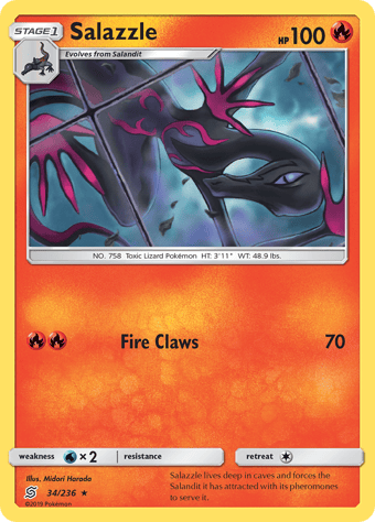 Salazzle Unified Minds Pokemon Card