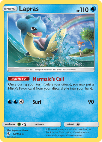 Lapras Unified Minds Pokemon Card