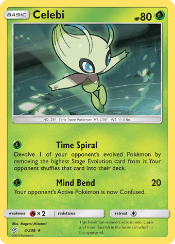 Celebi Unified Minds Pokemon Card