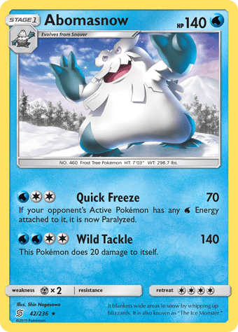 Abomasnow Unified Minds Pokemon Card
