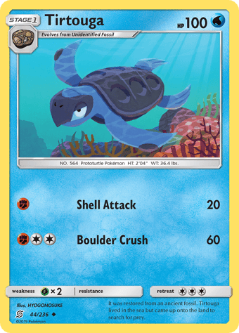 Tirtouga Unified Minds Pokemon Card