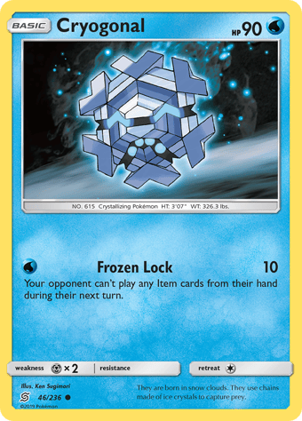 Cryogonal Unified Minds Pokemon Card