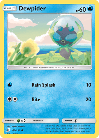 Dewpider Unified Minds Pokemon Card