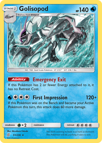 Golisopod Unified Minds Pokemon Card