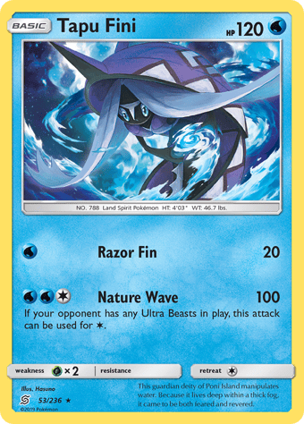 Tapu Fini Unified Minds Pokemon Card