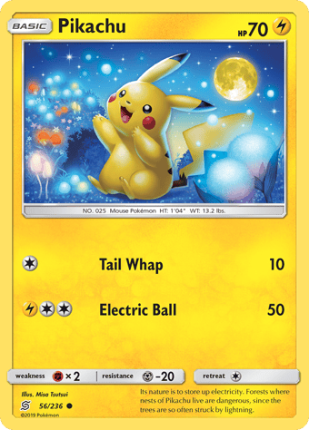 Pikachu Unified Minds Pokemon Card