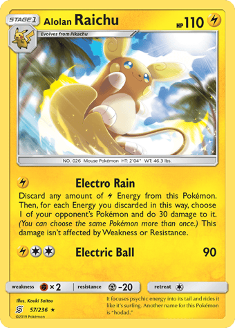 Alolan Raichu Unified Minds Pokemon Card