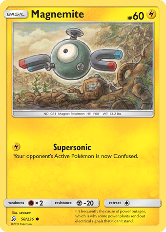 Magnemite Unified Minds Pokemon Card