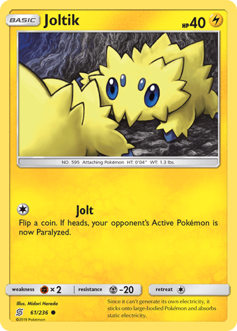 Joltik Unified Minds Pokemon Card