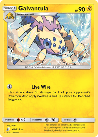 Galvantula Unified Minds Pokemon Card
