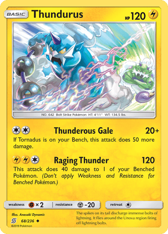 Thundurus Unified Minds Pokemon Card